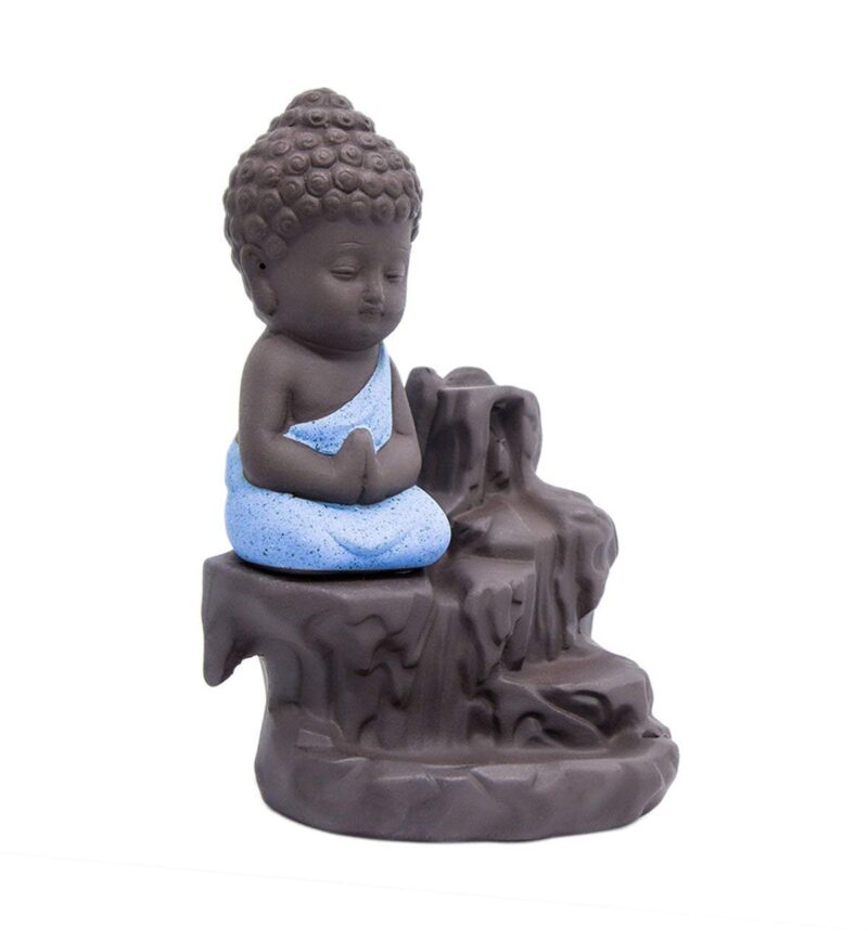 HC VILLA Ceramic Showpiece Figurine (7 X 7 X 12, Blue)(Conical) - Image 5