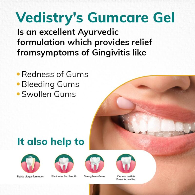 Vedistry Ayurvedic Gumcare Gel | Complete oral care for healthy gums and strong teeth | with babul, neem, Kapur, Bakul | Ayurvedic Gum care Toothpaste 50 Gram - Image 6