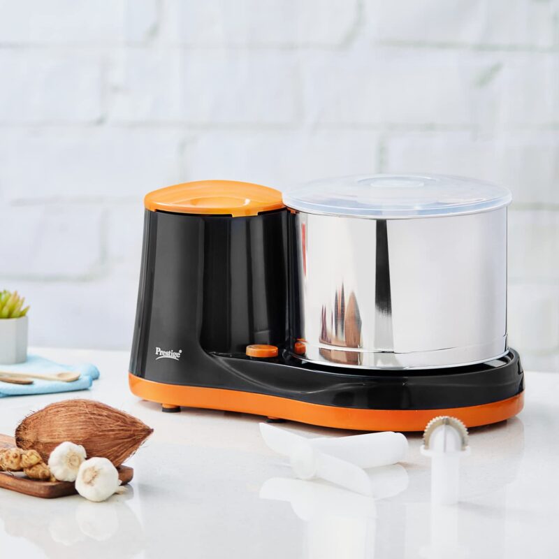 Prestige PWG 07 Wet Grinder, 2L (Multicolor) with Coconut Scraper and Atta Kneader Attachments, 200 Watt - Image 6