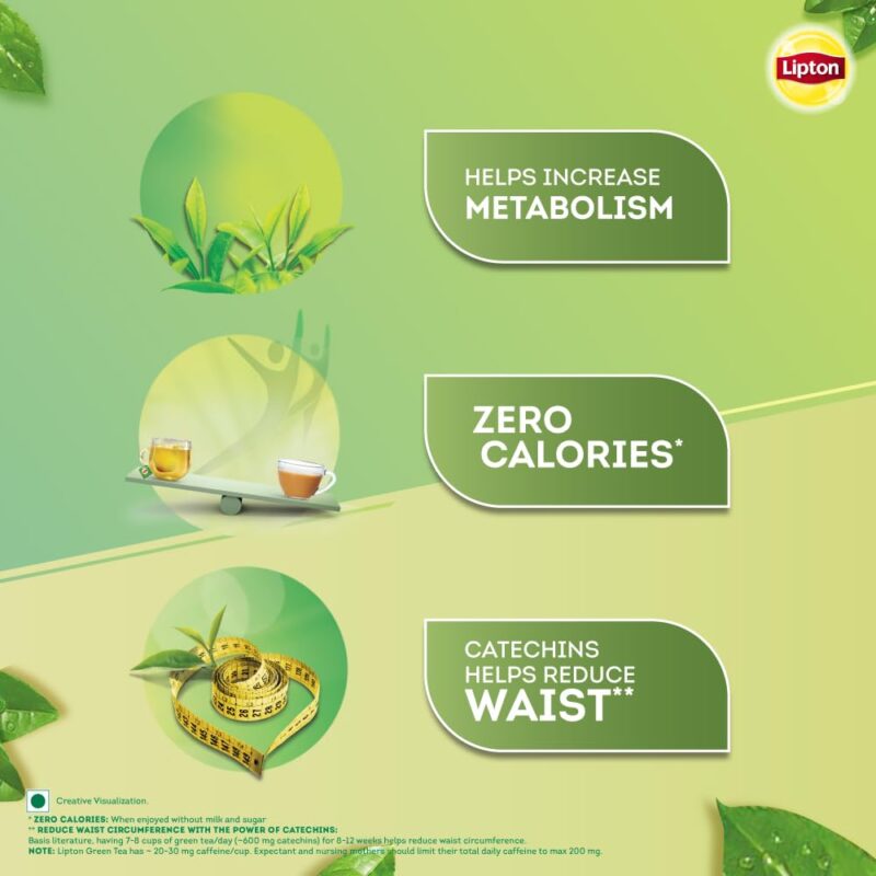 Lipton Clear & Light Green Tea Bags 100 Pcs, 130 Grams - Image 4