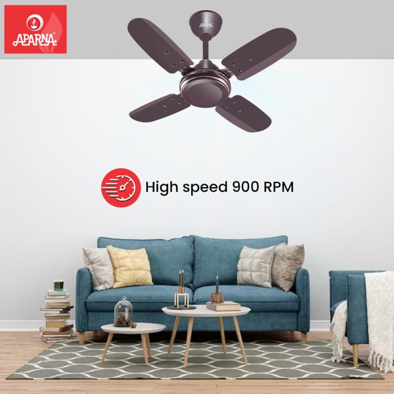 Aparna Swift 600 mm (24 inch) High-Speed Ceiling Fan (Metallic Brown) - Image 4