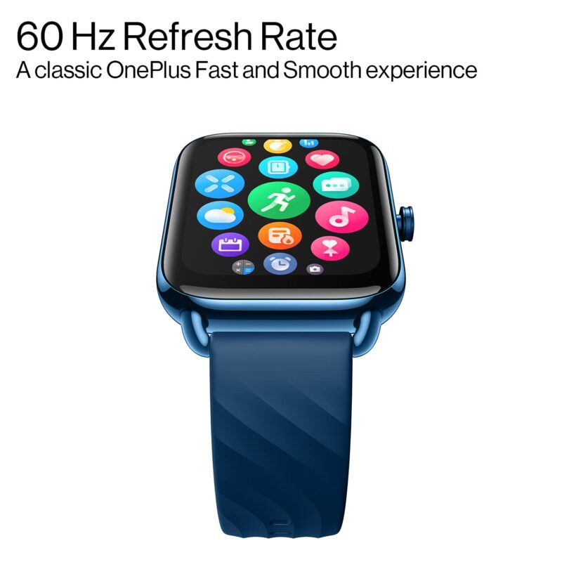 OnePlus Nord Watch with 1.78 AMOLED Display, 60 Hz Refresh Rate, 105 Fitness Modes, 10 Days Battery, SPO2, Heart Rate, Stress Monitor, Women Health Tracker & Multiple Watch Faces [Deep Blue] - Image 7