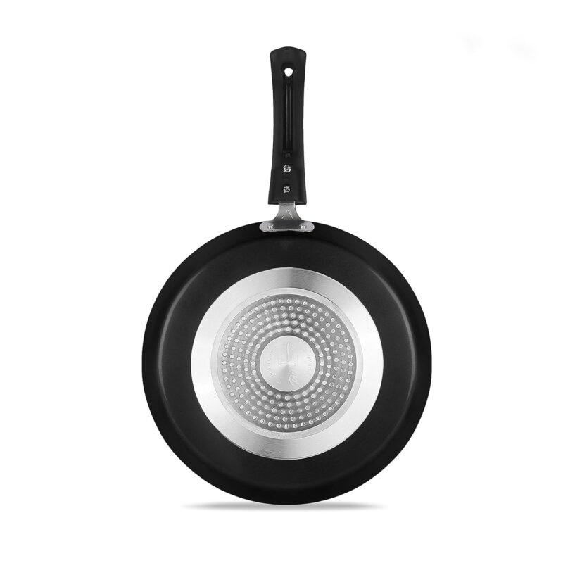 HOMETIC Non-Stick Granite Crepe Pan - Effortless Food Release, Induction Ready, PFOA & PTFEs Free, Perfect for Roti, Egg Omelet, Tortilla, Tawa, Dosa, and Flat Frying - Durable, Easy Cleaning. (BLACK) - Image 6