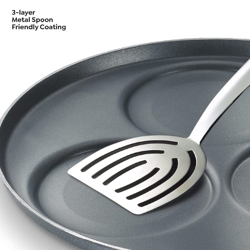 Prestige Omega Select Plus Set Dosa Tawa|Scratch & Abraison Resistant|3 Layers Metal Spoon Friendly Coating|Sturdy Handle|1 Year Warranty - Image 2
