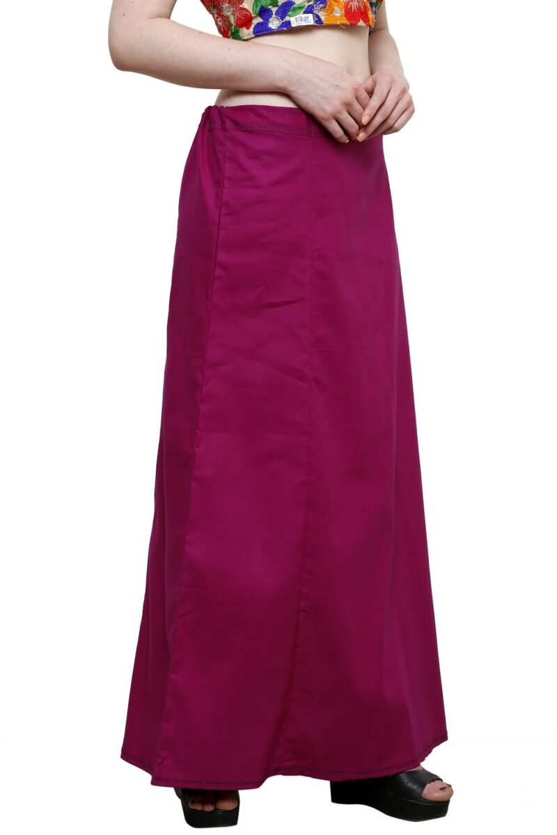 Pistaa's combo of Women's Cotton Peach, Magenta, Pak Green, Pastle Pink and Purple Color Best Indian Readymade Inskirt Saree petticoats - Image 6