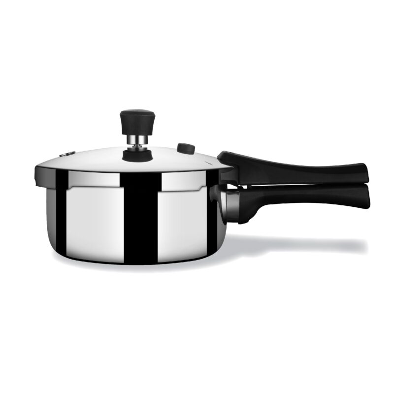 Stahl Xpress Cooker Triply Pressure Cooker Baby, Induction Cooker, Outer Lid Pressure Cooker 1 Liters, Induction & Gas Stove Compatible, 5 Years Warranty,Stainless steel,Silver