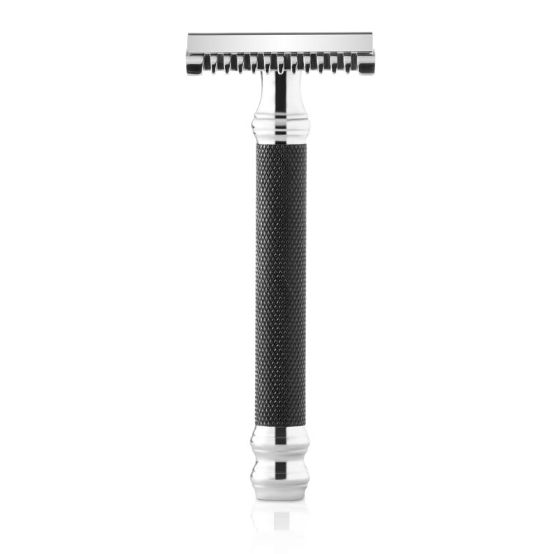 Parker 26C –Black Handle Three Piece Open Comb Double Edge Safety Razor & 5 Premium Platinum Double Edge Razor Blades - Image 7