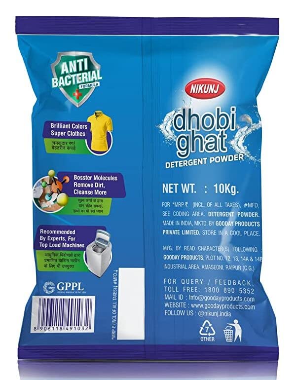 Dhobighat Detergent Powder, 10 kg Super Value Pack - Image 6