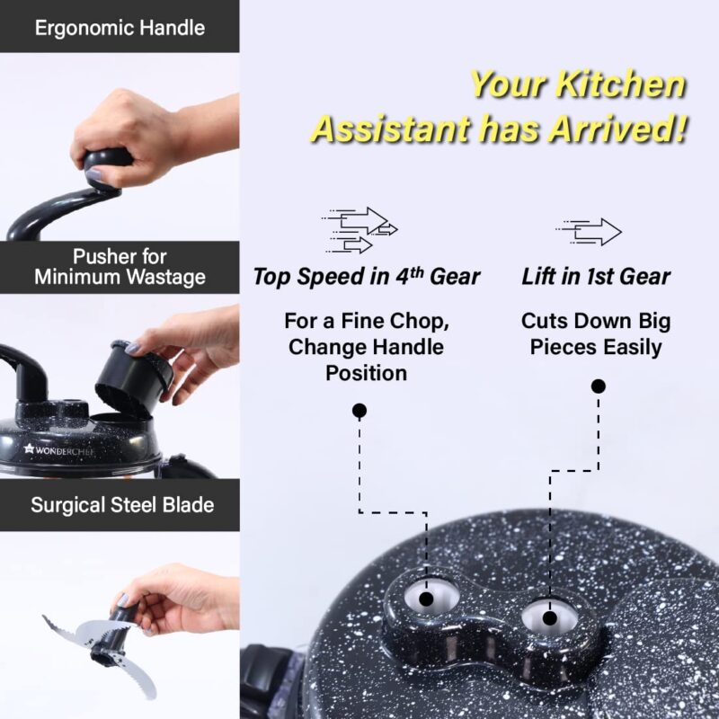 Wonderchef Turbo Chopper with Atta Kneader Attachment - Image 4