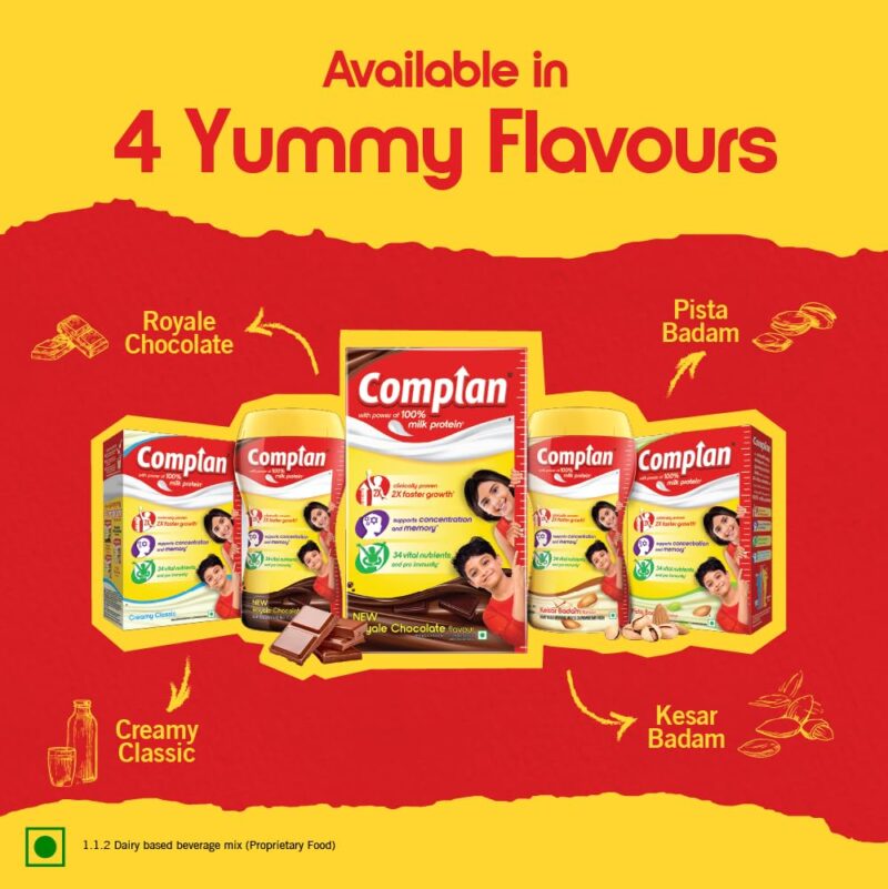 Complan Nutrition Drink Powder for Children, Royale Chocolate Flavour, 500 g Carton | Nutrition drink for kids with protein & 34 vital nutrients - Image 2