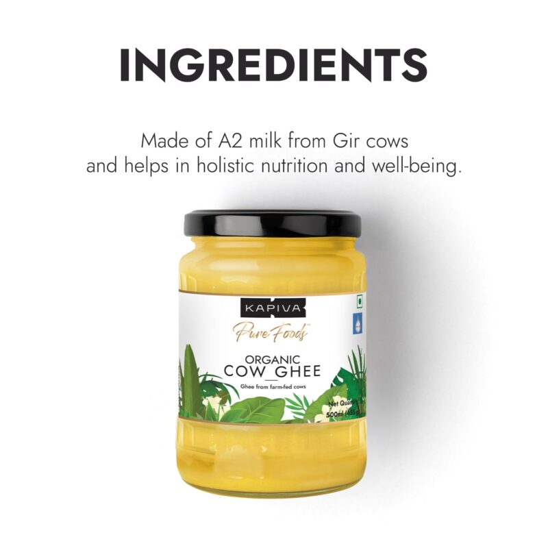 Kapiva 100% Organic Ghee - Good Fats For Healthy Heart, Keto Diet Friendly, 500 Ml - Super Save Pack Of 2 - Image 4