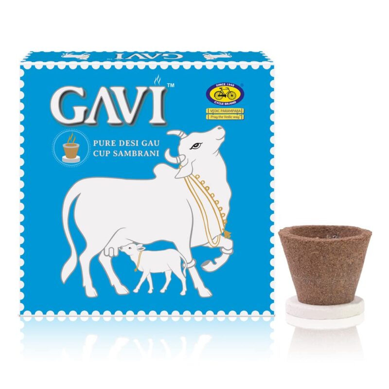 Cycle Pure Gavi Cow Dung Sambrani Dhoop Cups for Pooja (36 pcs) | Havan Cups for Pooja, Home & Festivals | Guggal/Loban Dhoop Original | Cow Dung Dhoop | Pack of 3 (12 Cups/pack + 1 burner plate/pack) - Image 3