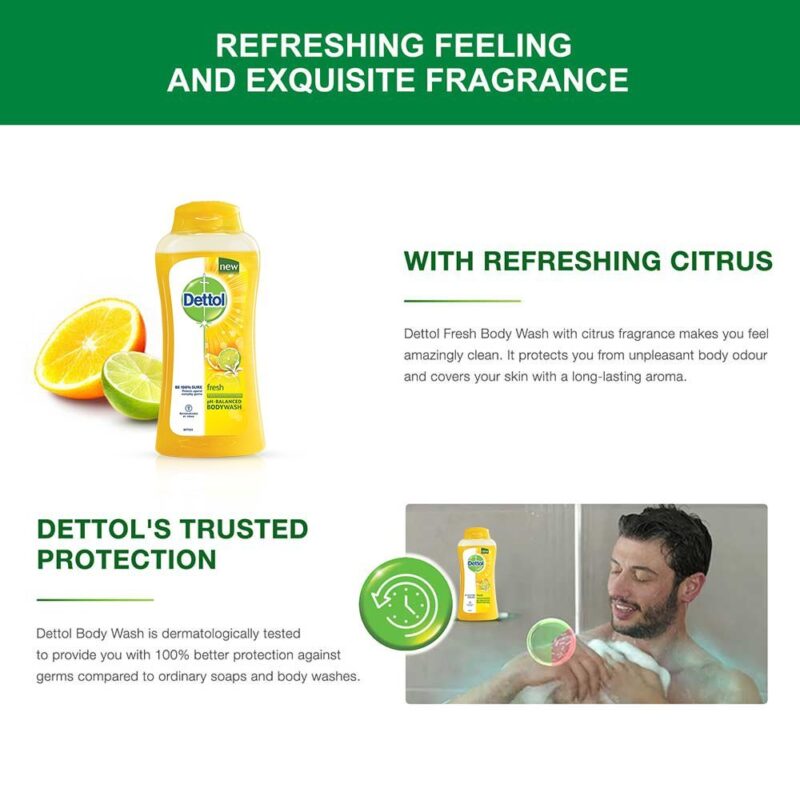 Dettol Fresh Body Wash, 250ml - Image 4