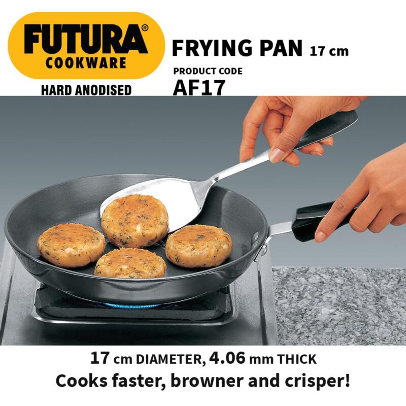 Hawkins Futura 17 cm Frying Pan, Hard Anodised Fry Pan, Small Frying Pan, Black (AF17) - Image 5