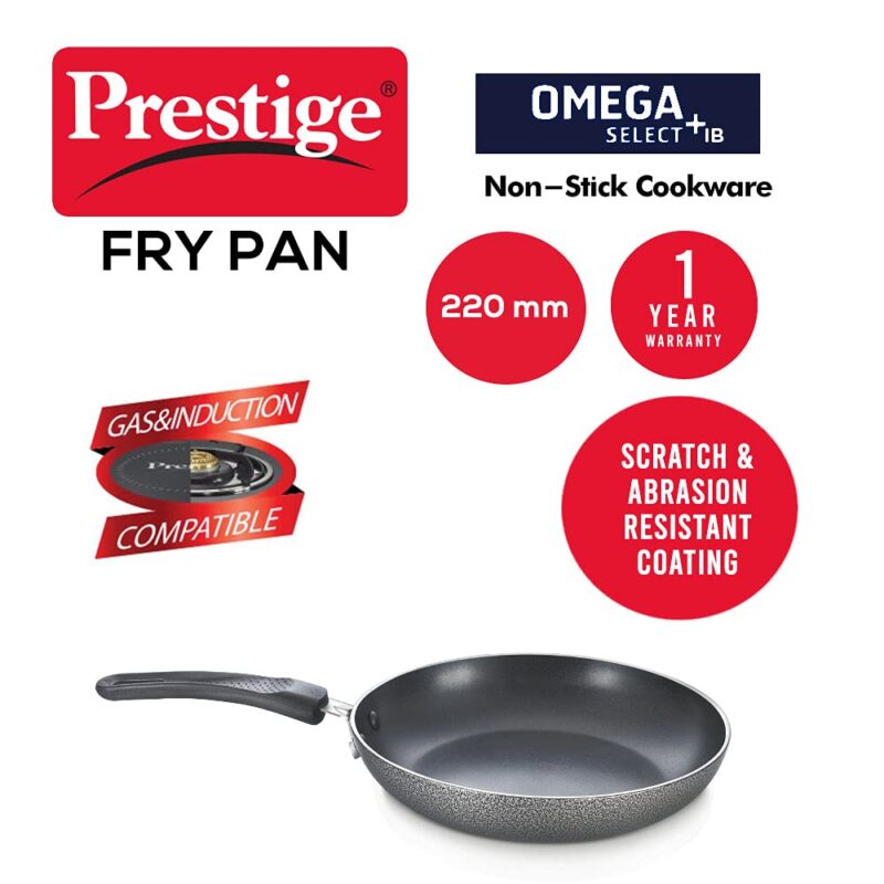 Prestige Omega Select Plus 20cm Non-Stick Fry Pan | Gas & Induction Compatible | Scratch Resistant & Metal Spoon Friendly | Sturdy Handles - Image 5
