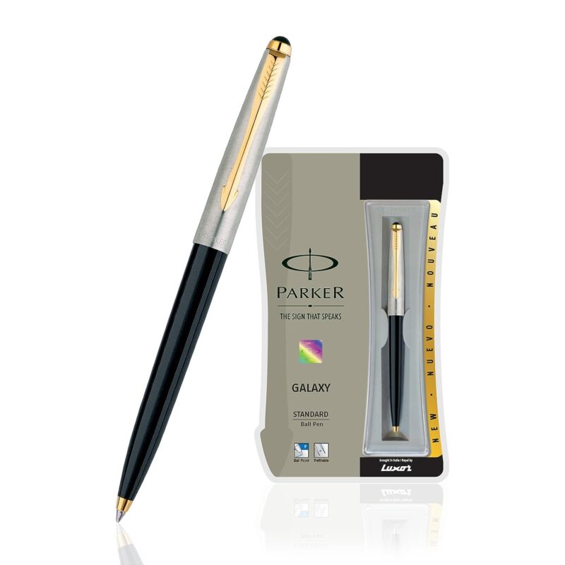 Parker Galaxy Standard Gold Trim Ball Pen - Blue Ink, Pack Of 1