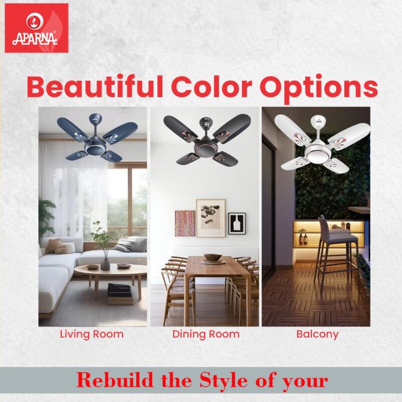 Aparna Mist 600 mm (24 inch) High-Speed Ceiling Fan (Smoke Brown) - Image 2
