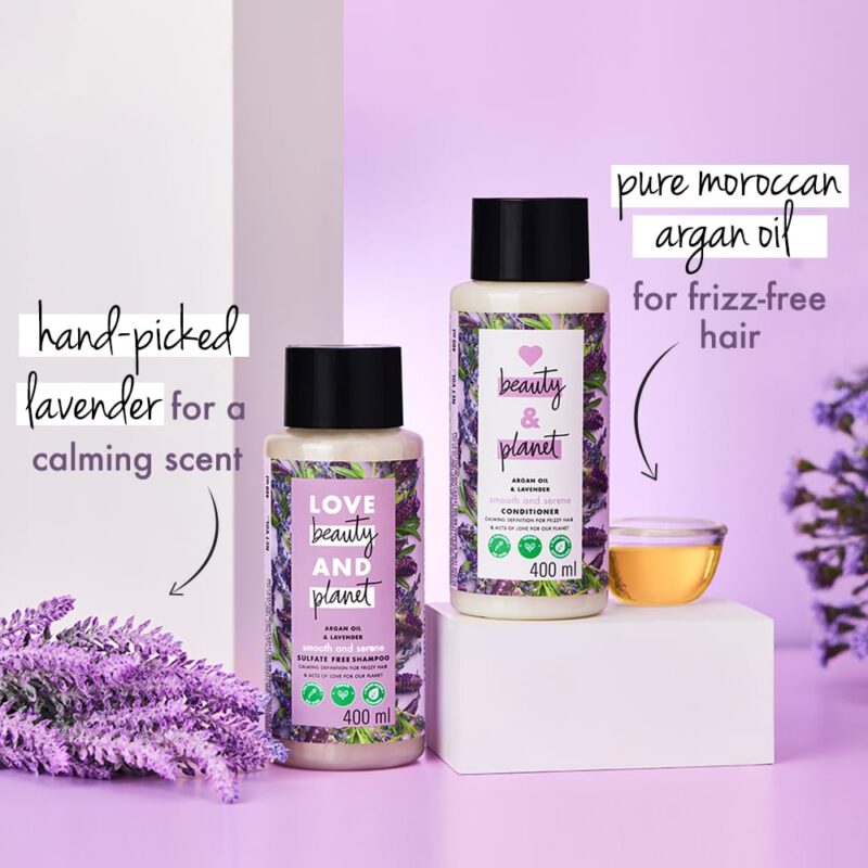 Love Beauty & Planet Argan Oil And Lavender Paraben Free Smooth And Serene Conditioner||No Parabens|| No Dyes, 200 Millilitre - Image 6