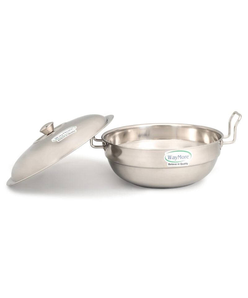 WayMore® Stainless Steel Idli Cooker Multi Kadai Steamer with Induction Bottom All-in-One Big Size 6 Plate, 2 Idli | 1 Mini Idli | 2 Dhokla | 1 Patra | Momo's | 4 in 1 | 28.5 cm Dia. - Image 5