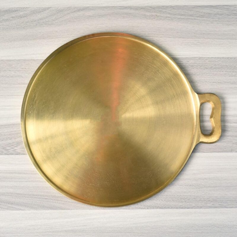 NUTRION Bronze Tawa - Traditional Indian Cooking Pan/Tawa for Roti,Dosa,Tortilla,Pizza,Paratha,Appam,Pancake with Health-Boosting Properties (27 cm) (Large Tawa) - Image 3