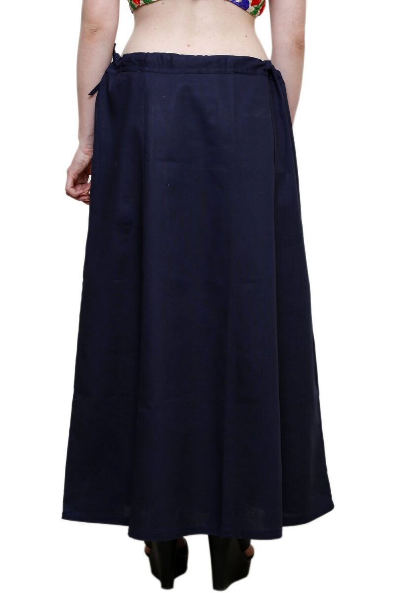 Pistaa's Women's Combo of Cotton Inskirt Saree Petticoat (Maroon, Navy Blue, Free Size) - Image 3