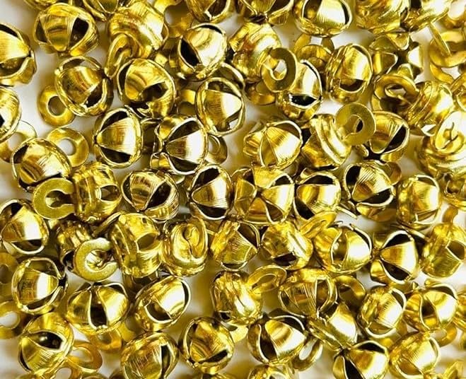 UAPAN Golden Iron Ghungroo Beads (50 Pieces) - Versatile Crafting and Decorative Elegance - Image 3