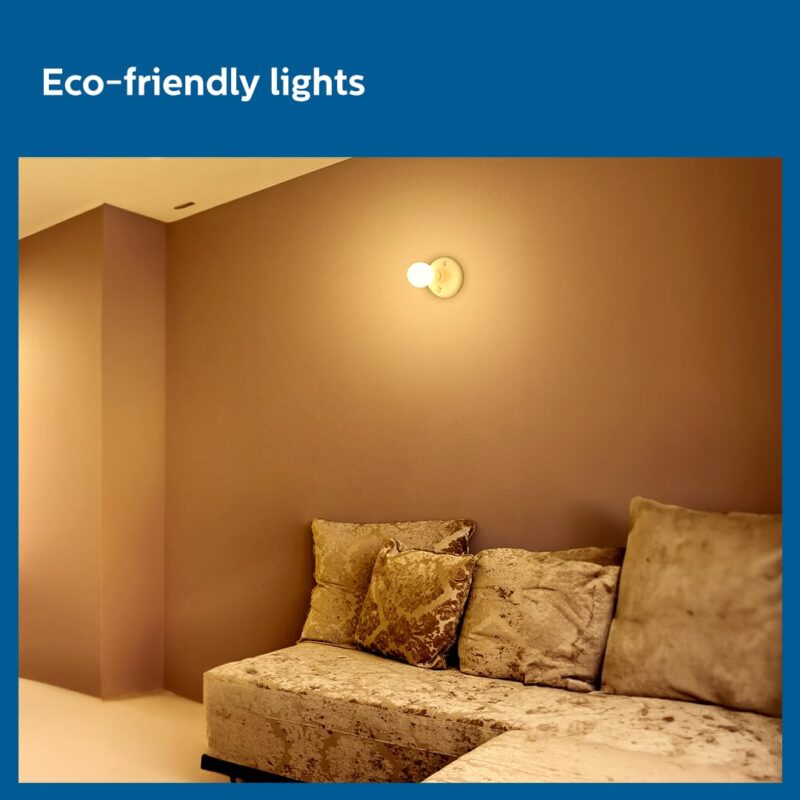 PHILIPS 9W B22 LED Warm White/Yellow Bulb, Pack of 2 - Image 5