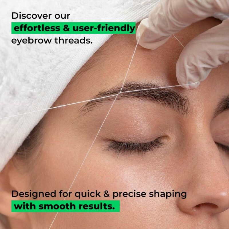 Organic Cotton Eyebrow Threading Thread Tool for Women - 2 Spools x 300 Meters Thread for Eyebrows Threading - Upperlips Shaping - Forehead Chin Hair Removal Thread - Salon Spa Home by Zibell - Image 7