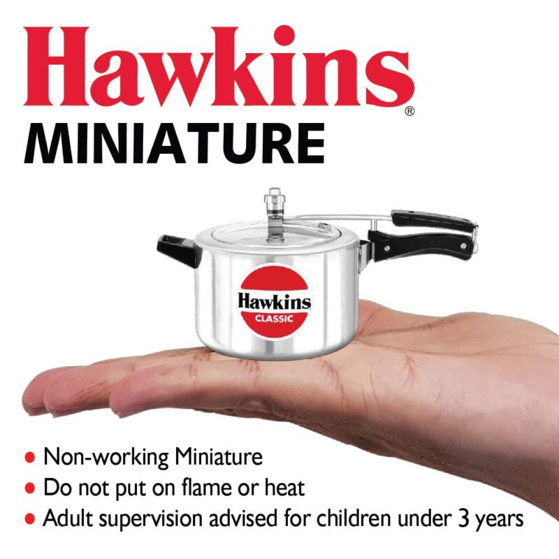 Hawkins Miniature Cooker, Toy Cooker for Kids, Mini Cooker, Small Cooker for Kids, Silver (MIN) - Image 2