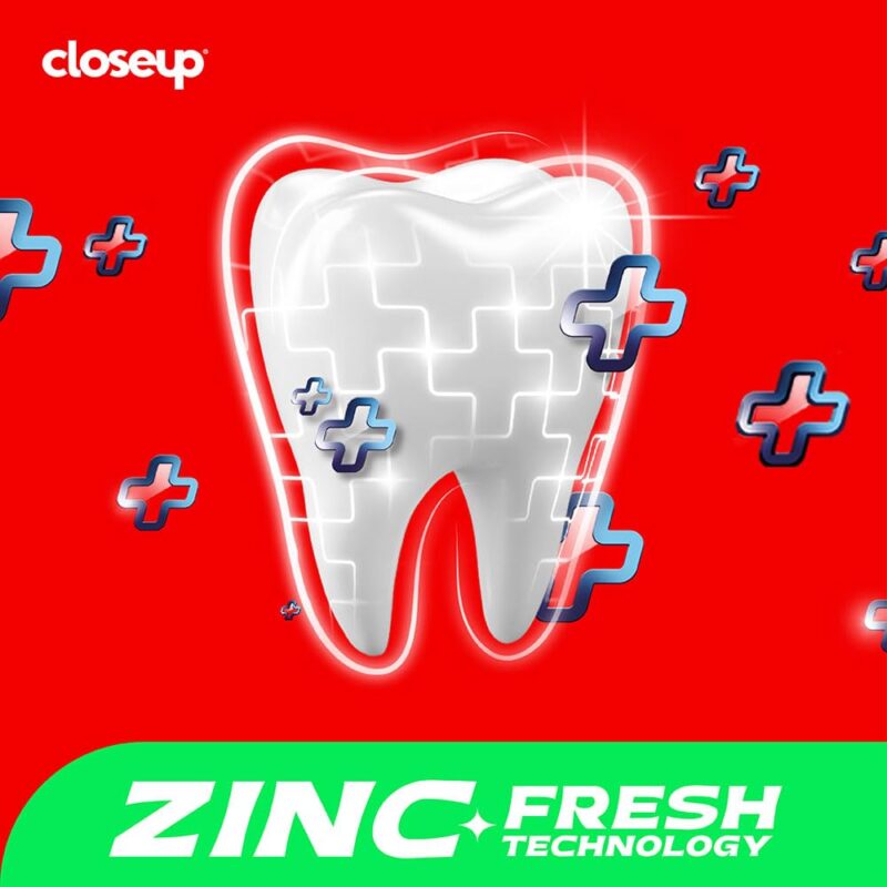 Closeup Toothpaste | Long lasting 18 Hours Of Fresh Breath & White Teeth - 300g (Pack of 2) - Image 2