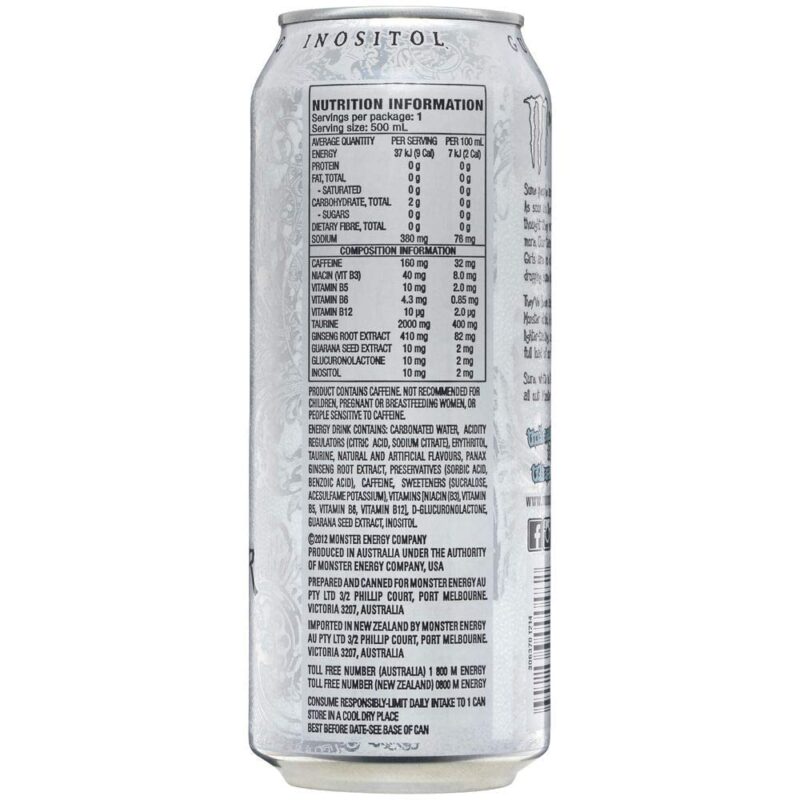 Monster Energy Chefsneed Ultra Zero Drink, (Pack Of 12 Cans X 500Ml Each), Vegetarian - Ultra Zero - Image 6