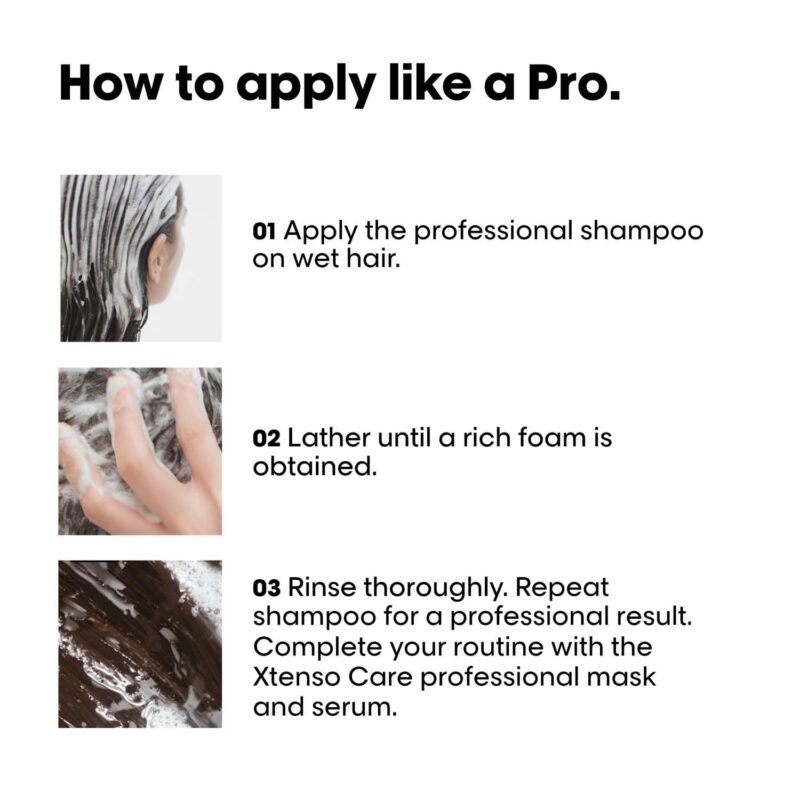 L'OREAL PROFESSIONNEL PARIS Xtenso Care Shampoo For Straightened Hair, 250 Ml |Xtenso Care Mask, 196 Gm | Shampoo & Mask For Starightened Hair, Pack Of 1 - Image 5