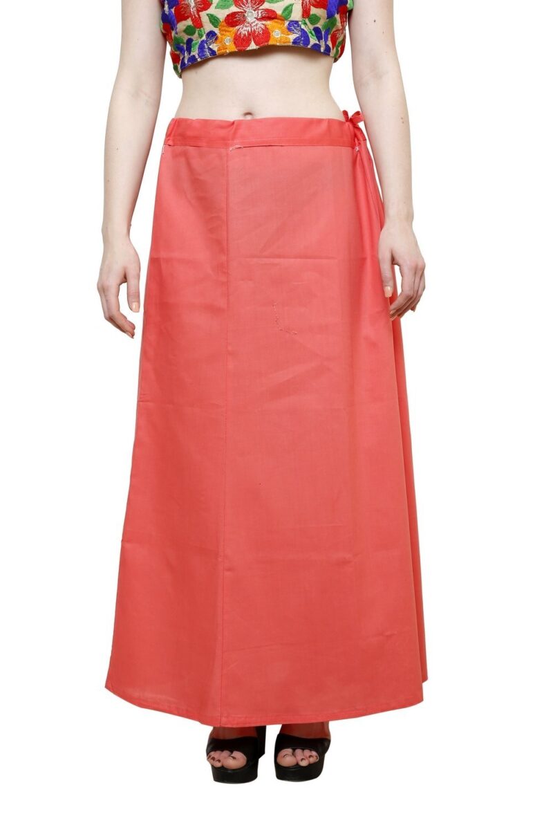 Pistaa's Combo of Women's Pure Cotton Peach, Pastle Pink, Maroon, Orange and Off White Color Best Ethinic Inskirt Saree Petticoats - Image 7
