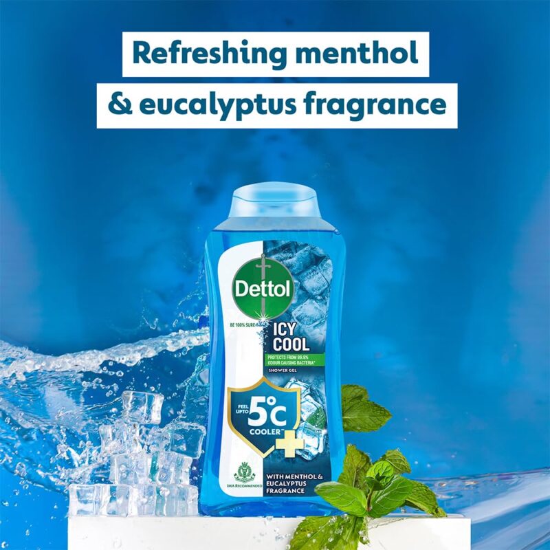 Dettol Body Wash and Shower Gel for Women and Men, Cool (Pack of 3 - 250ml each) | Soap-Free Bodywash | 12h Complete Odour Protection - Image 9