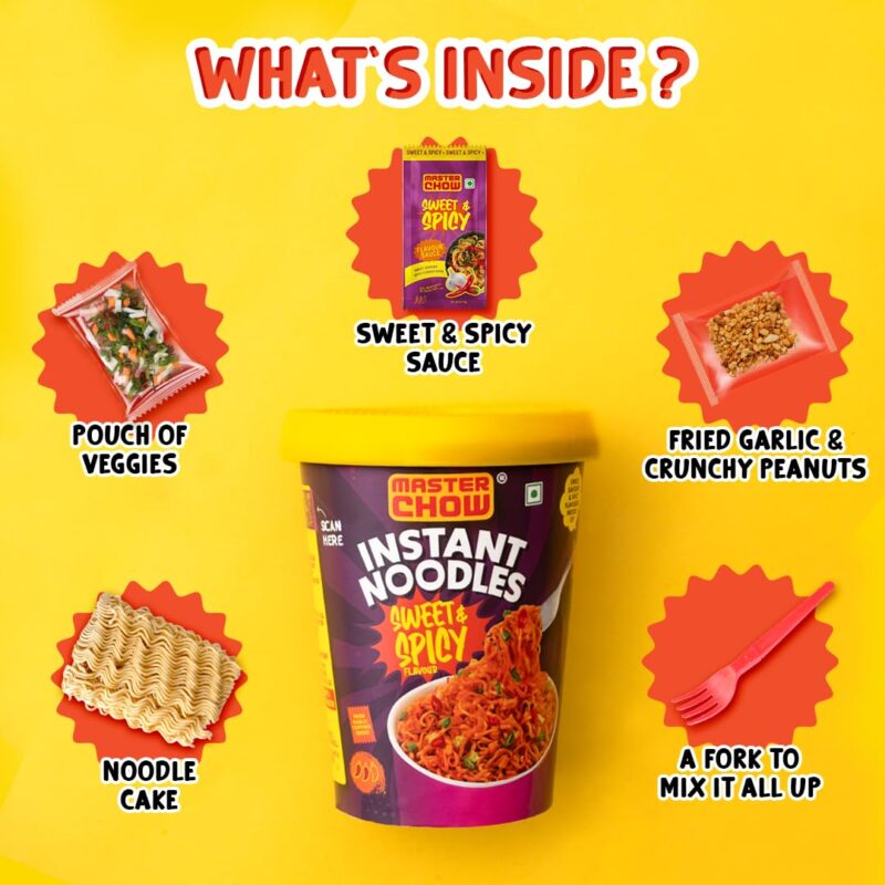 25x Masterchow Sweet & Spicy Instant Cup Noodles - 100g - Pack of 25 - Image 9