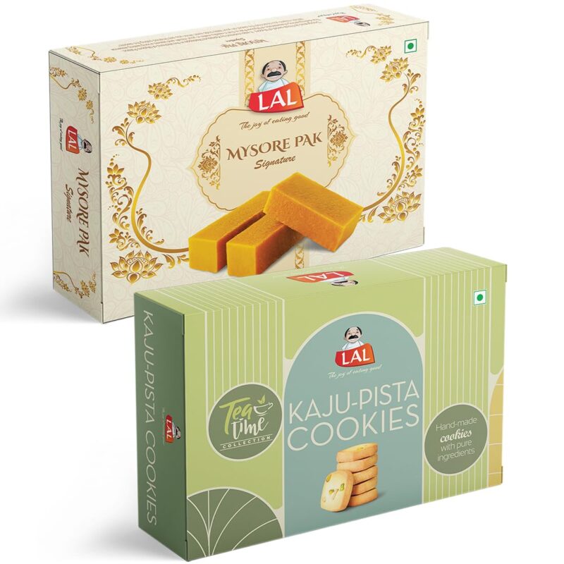 Mysore Pak Signature 400gm & Kaju Pista cookies 400gm - Image 2