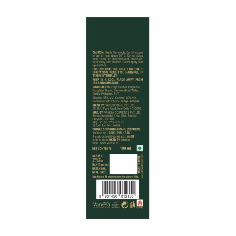 Denver Hamilton Perfume - 100Ml | Long Lasting Perfume Body Scent For Men, Fresh, Aerosol - Image 7