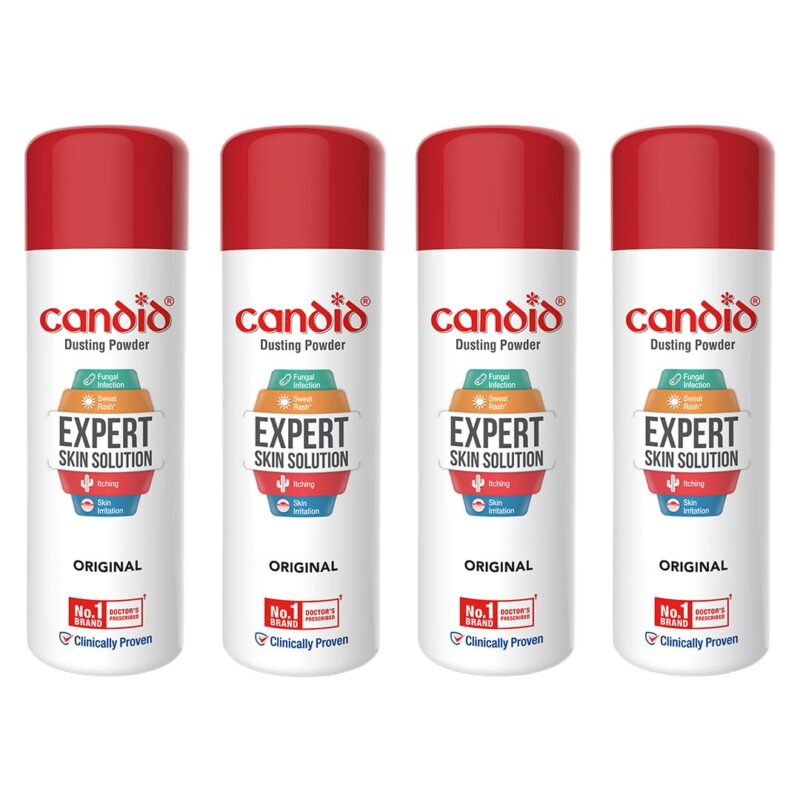 Candid Dusting Powder | Expert Skin Solution |Doctor's Prescribed No.1 Brand | Prevents Sweat Rash, Itching, Fungal Infection & Skin Irritation | Anti-fungal Powder | Clotrimazole | 250g | Pack of 3 - Image 2
