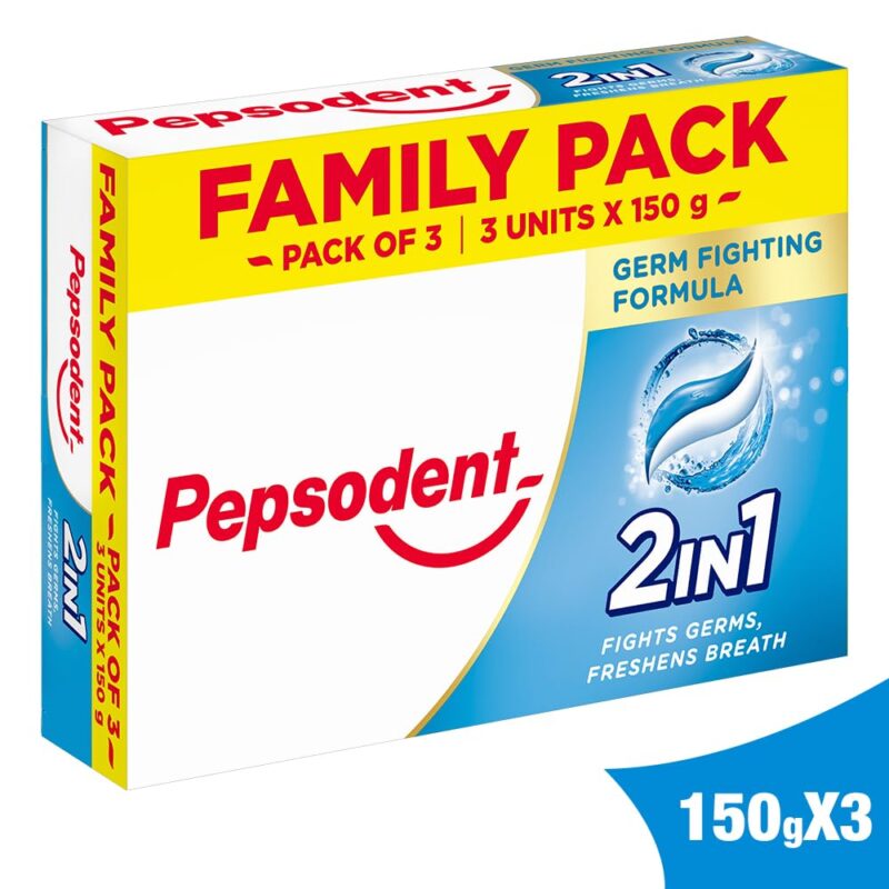 Pepsodent 2 in 1 Cavity Protection - 150 g (Pack of 3) - Image 3