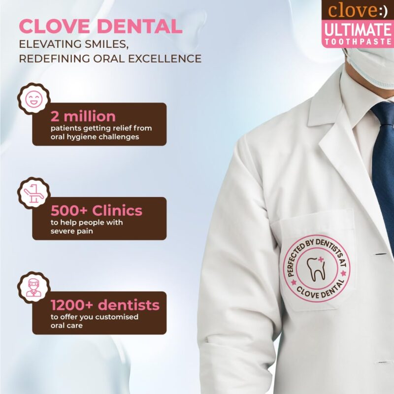 Clove Ultimate Toothpaste | Active Freshness | Cavity Prevention | Teeth Whitening | Healthy Gums & Oral Care | Triclosan Free | Paraben Free | Peroxide free | Mint | Pack of 1 (100 gms) - Image 7