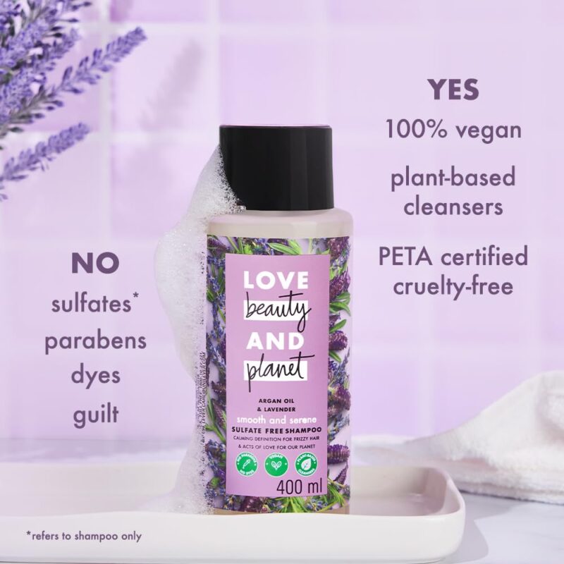 Love Beauty & Planet Argan Oil And Lavender Paraben Free Smooth And Serene Conditioner||No Parabens|| No Dyes, 200 Millilitre - Image 5