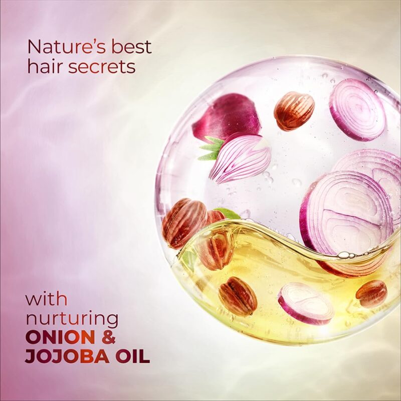 Sunsilk Onion & Jojoba Oil Hairfall Resist Oil Blends Shampoo | with No Added Parabens | (370 ml) - Image 5