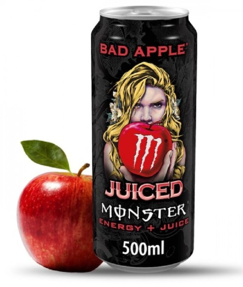 Monster Juiced Bad Apple Refreshing Energy Drink, Sweet Juicy Twist, Fresh Taste Each 500ml (Pack of 4) - Image 7