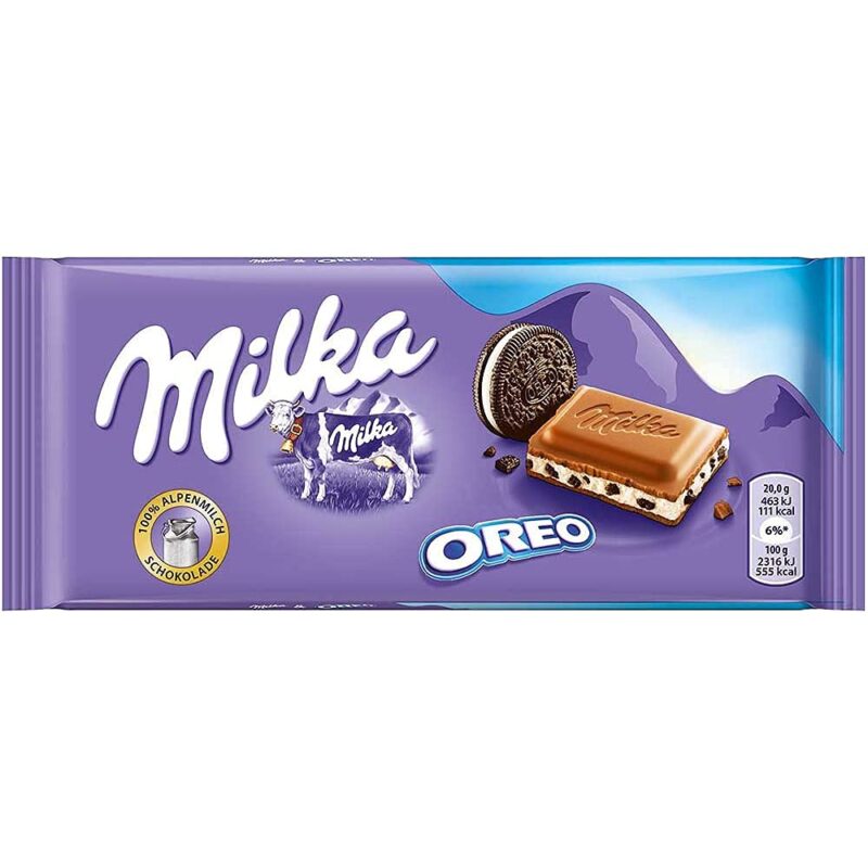 Milka Oreo Milk Chocolate Bar Pouch, 2 X 100 Grams - Image 4