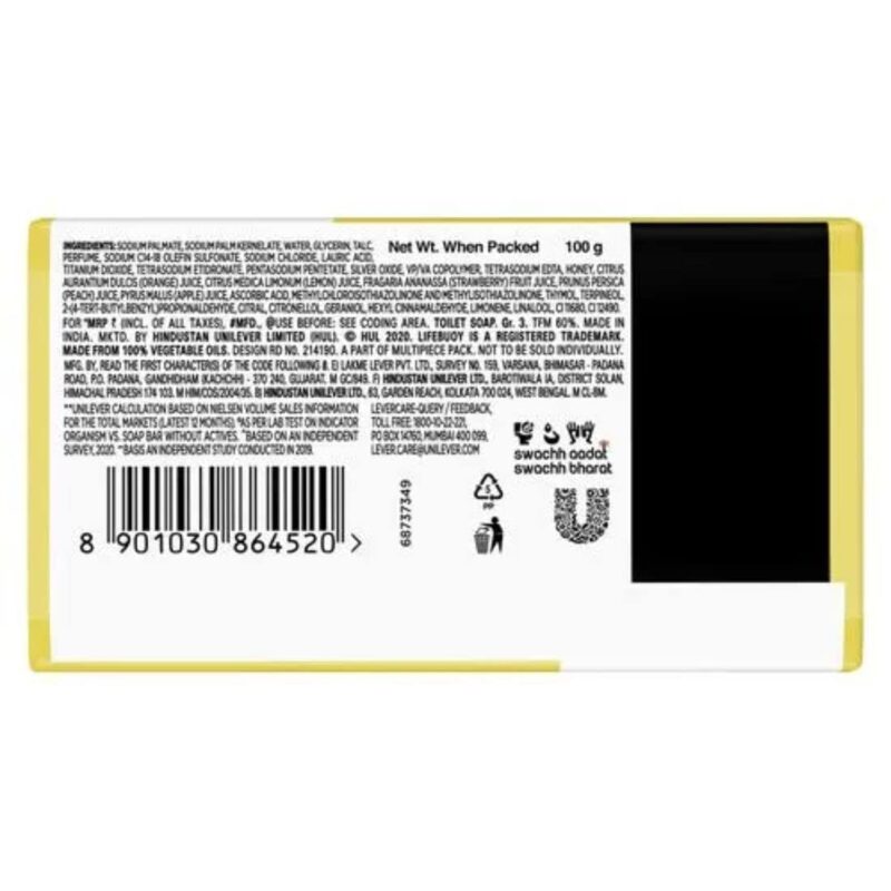 Lifebuoy Lemon Fresh Soap Bar, 4x100g - Image 6