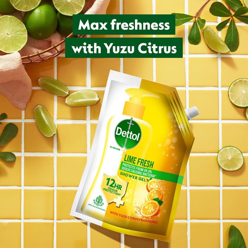 Dettol Body Wash and Shower Gel for Women and Men, Lime fresh - 450ml | Soap-Free Bodywash | 12h Odour Protection - Image 9