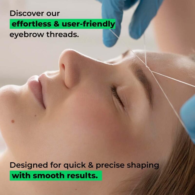 Organic Cotton Eyebrow Threading Thread Tool for Women - 8 Spools x 300 meters - Thread for Eyebrows Threading - Upperlips Shaping - Forehead Chin Hair Removal thread - Salon Spa Home by Zibell - Image 8
