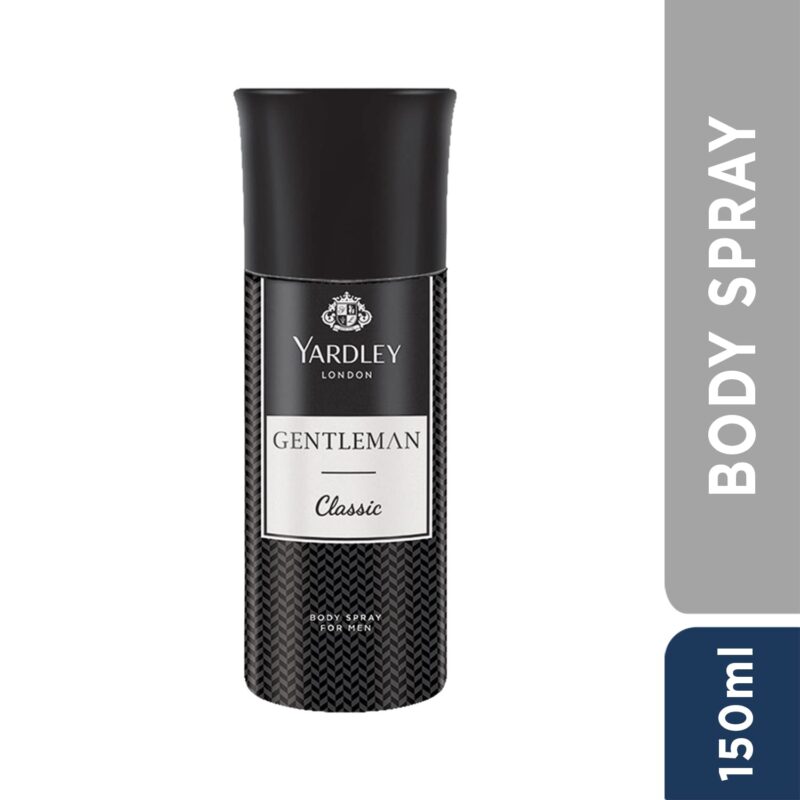 4x Yardley London Gentleman Classic Body Spray for Men| Fresh Woody Fougère Notes | Masculine Fragrance | Body Deodorant for Men | 150ml each - Pack of 4 - Image 7