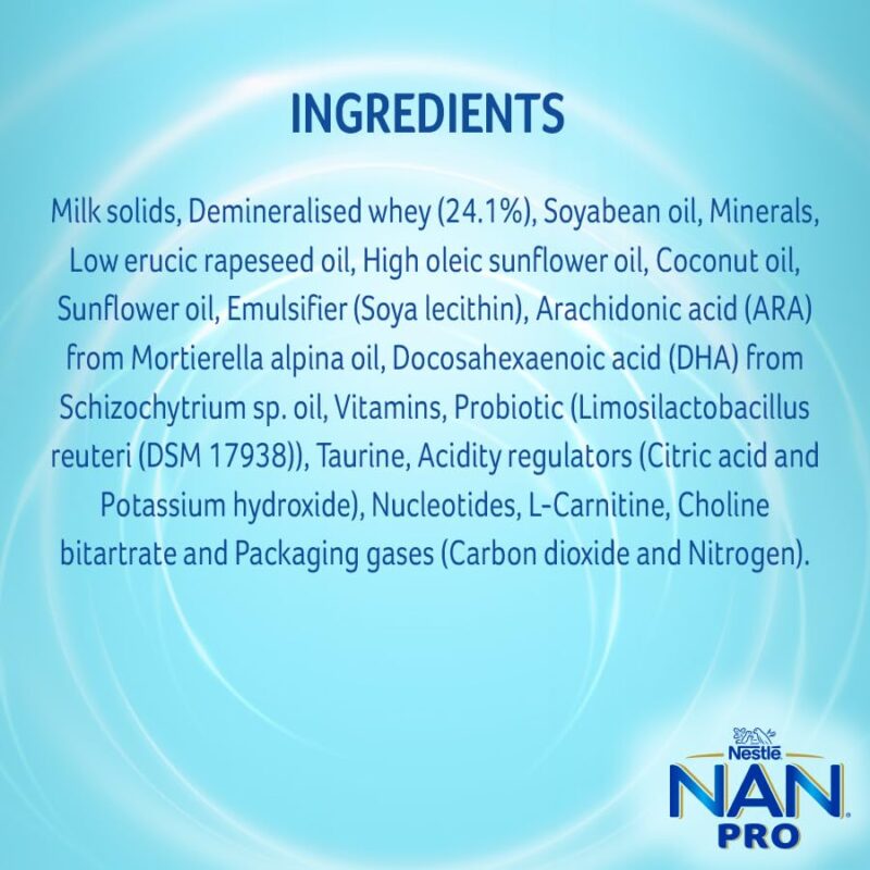 NAN PRO Stage 1 Infant Formula Milk Powder for babies (Up to 6 months) - with Probiotic, 400g Bag-In-Box Pack - Image 5