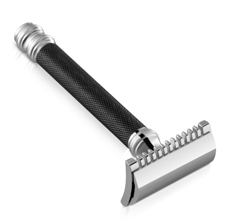 Parker 26C –Black Handle Three Piece Open Comb Double Edge Safety Razor & 5 Premium Platinum Double Edge Razor Blades - Image 6